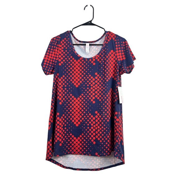 LuLaRoe Women's Navy Blue & Red Classic T - Picture 1 of 5